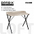Стол на металлокаркасе BRABIX "LOFT CD-008", 900х500х780 мм, цвет дуб антик, 641864