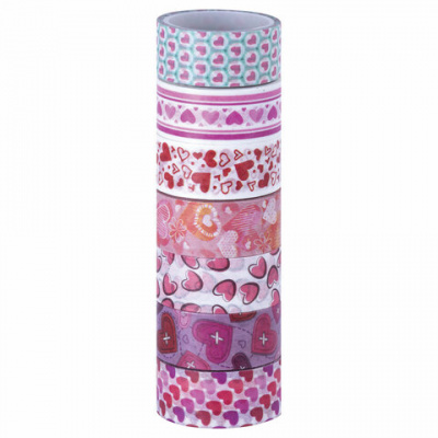 Клейкие WASHI-ленты для декора "СЕРДЦА", 15 мм х 3 м, 7 цветов, рисовая бумага, ОСТРОВ СОКРОВИЩ, 661708 Клейкие WASHI-ленты для декора "СЕРДЦА", 15 мм х 3 м, 7 цветов, рисовая бумага, ОСТРОВ СОКРОВИЩ, 661708