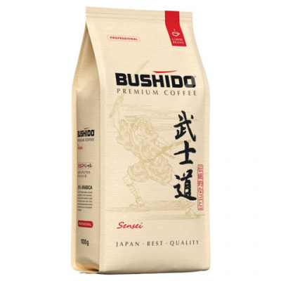 Кофе в зернах BUSHIDO "Sensei" 1 кг, арабика 100%, Нидерланды, BU10004014 Кофе в зернах BUSHIDO "Sensei" 1 кг, арабика 100%, Нидерланды, BU10004014
