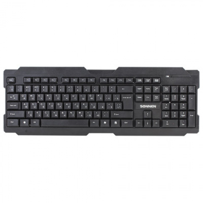Клавиатура беспроводная SONNEN KB-5156, USB, 104 клавиши, 2,4 Ghz, черная, 512654 Клавиатура беспроводная SONNEN KB-5156, USB, 104 клавиши, 2,4 Ghz, черная, 512654