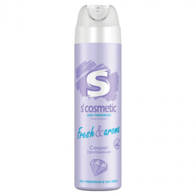 Дезодорант-антиперспирант женский 145 мл, S’COSMETIC "Fresh & aroma", СИБИАР, 5-05.01.026.15 Дезодорант-антиперспирант женский 145 мл, S’COSMETIC "Fresh & aroma", СИБИАР, 5-05.01.026.15