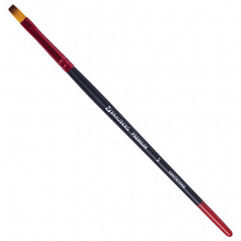 Кисть синтетика, плоская № 5, BRAUBERG PREMIUM, 201014 Кисть синтетика, плоская № 5, BRAUBERG PREMIUM, 201014