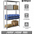 Стеллаж металлический BRABIX "MS Plus-185/50-4", 1850х1000х500 мм, 4 полки, регулируемые опоры, 291106, S241BR155402