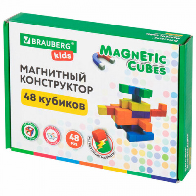 Магнитный конструктор MAGNETIC CUBES "КУБИЧЕСКИЙ", 48 магнитных кубиков, BRAUBERG KIDS, 665723 Магнитный конструктор MAGNETIC CUBES "КУБИЧЕСКИЙ", 48 магнитных кубиков, BRAUBERG KIDS, 665723