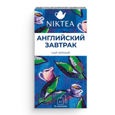 Чай NIKTEA "Английский завтрак" черный, 25 пакетиков в конвертах по 2 г, TALTHA-DP0082 Чай NIKTEA "Английский завтрак" черный, 25 пакетиков в конвертах по 2 г, TALTHA-DP0082