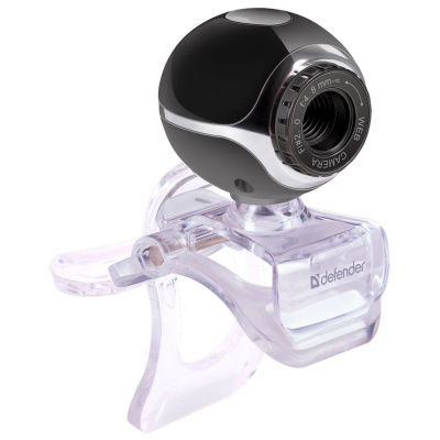 Веб-камера DEFENDER C-090, 0,3 Мп, микрофон, USB 2.0, регулируемое крепление, черная, 63090 Веб-камера DEFENDER C-090, 0,3 Мп, микрофон, USB 2.0, регулируемое крепление, черная, 63090