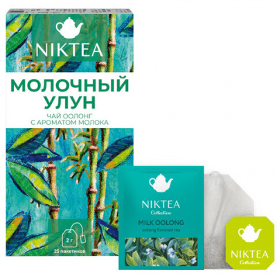 Чай NIKTEA "Молочный улун" зеленый, 25 пакетиков в конвертах по 2 г, TALTHA-DP0059 Чай NIKTEA "Молочный улун" зеленый, 25 пакетиков в конвертах по 2 г, TALTHA-DP0059