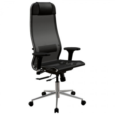 Кресло МЕТТА "ErgoLife" 10 B1-104D, хром, синхромеханизм, 2D-подлокотники, прочная сетка, черное Кресло МЕТТА "ErgoLife" 10 B1-104D, хром, синхромеханизм, 2D-подлокотники, прочная сетка, черное