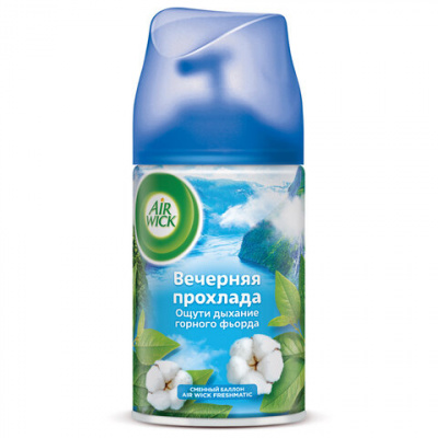 Сменный баллон 250 мл, AIRWICK LifeScents "Вечерняя прохлада", для автоматических освежителей, универсальный, 3024892 Сменный баллон 250 мл, AIRWICK LifeScents "Вечерняя прохлада", для автоматических освежителей, универсальный, 3024892