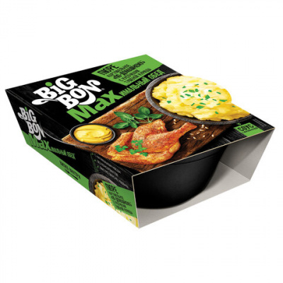 Пюре картофельное BIG BON Max "По-домашнему" с тушеной курицей 110 г, 16809 Пюре картофельное BIG BON Max "По-домашнему" с тушеной курицей 110 г, 16809