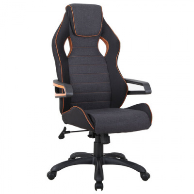 Кресло компьютерное BRABIX "Techno Pro GM-003", ткань, черное/серое, вставки оранжевые, 531813 Кресло компьютерное BRABIX "Techno Pro GM-003", ткань, черное/серое, вставки оранжевые, 531813