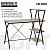 Стол на металлокаркасе BRABIX "LOFT CD-004", 1200х535х1110 мм, 3 полки, цвет дуб натуральный, 641220