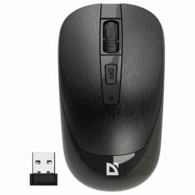Мышь беспроводная бесшумная DEFENDER Wave MM-995, USB, 3 кнопки + 1 колесо-кнопка, оптическая, черная, 52995 Мышь беспроводная бесшумная DEFENDER Wave MM-995, USB, 3 кнопки + 1 колесо-кнопка, оптическая, черная, 52995