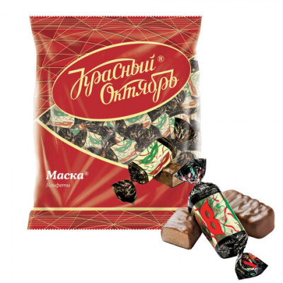 Конфеты шоколадные КРАСНЫЙ ОКТЯБРЬ "Маска", 250 г, пакет, РФ04867 Конфеты шоколадные КРАСНЫЙ ОКТЯБРЬ "Маска", 250 г, пакет, РФ04867