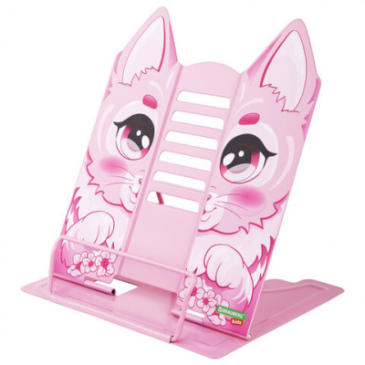 Подставка для книг и учебников большая фигурная BRAUBERG KIDS "Kitty", регулируемый наклон, металл, 238059 Подставка для книг и учебников большая фигурная BRAUBERG KIDS "Kitty", регулируемый наклон, металл, 238059