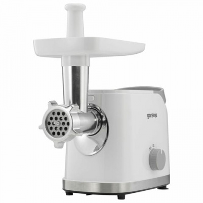 Мясорубка GORENJE MG1802SJW, 1800 Вт, производительность 2,1 кг/мин, 7 насадок, реверс, белый Мясорубка GORENJE MG1802SJW, 1800 Вт, производительность 2,1 кг/мин, 7 насадок, реверс, белый