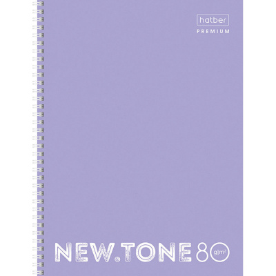 Тетрадь А4 80 л. HATBER Premium гребень, линия, глянцевая ламинация, "NEWtone PASTEL Лаванда", T346549, 80Т4лA2гр_05019 Тетрадь А4 80 л. HATBER Premium гребень, линия, глянцевая ламинация, "NEWtone PASTEL Лаванда", T346549, 80Т4лA2гр_05019