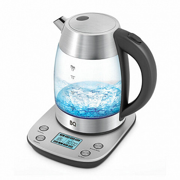 Чайник BQ (БИ-КЬЮ) KT1703G, 1,7 л, 2200 Вт, закрытый нагревательный элемент, ТЕРМОРЕГУЛЯТОР, стекло, 86197970