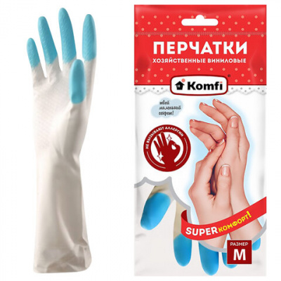 Перчатки МНОГОРАЗОВЫЕ виниловые SUPER КОМФОРТ, гипоаллергенные, размер 7-8, M (средний), вес 88 г, Komfi, ADM, 25590 Перчатки МНОГОРАЗОВЫЕ виниловые SUPER КОМФОРТ, гипоаллергенные, размер 7-8, M (средний), вес 88 г, Komfi, ADM, 25590
