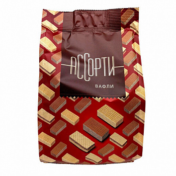 Вафли CONFASHION, ассорти вкусов: крем-брюле, кофе с молоком, халва, 250 г, УТ-00031159