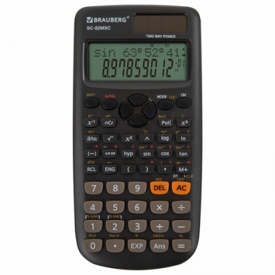 Калькулятор инженерный BRAUBERG SC-82MSС (165х84 мм), 240 функций, 10+2 разрядов, двойное питание, 271722 Калькулятор инженерный BRAUBERG SC-82MSС (165х84 мм), 240 функций, 10+2 разрядов, двойное питание, 271722