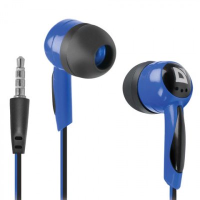 Наушники DEFENDER Basic 604, проводные, 1,1 м, вкладыши, черные с голубым, 63608 Наушники DEFENDER Basic 604, проводные, 1,1 м, вкладыши, черные с голубым, 63608