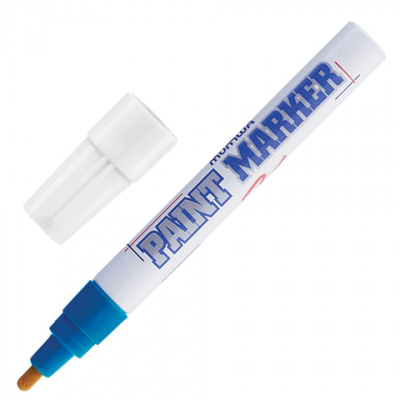 Маркер-краска лаковый (paint marker) MUNHWA, 4 мм, СИНИЙ, нитро-основа, алюминиевый корпус, PM-02 Маркер-краска лаковый (paint marker) MUNHWA, 4 мм, СИНИЙ, нитро-основа, алюминиевый корпус, PM-02