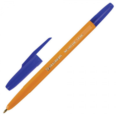 Ручка шариковая BRAUBERG "Carina Orange", СИНЯЯ, корпус оранжевый, узел 1 мм, линия письма 0,5 мм, 141668 Ручка шариковая BRAUBERG "Carina Orange", СИНЯЯ, корпус оранжевый, узел 1 мм, линия письма 0,5 мм, 141668