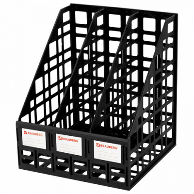Лоток вертикальный для бумаг BRAUBERG "ULTRA", 240 мм, 3 отделения, сетчатый, сборный, черный, 238249 Лоток вертикальный для бумаг BRAUBERG "ULTRA", 240 мм, 3 отделения, сетчатый, сборный, черный, 238249