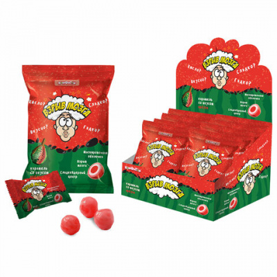 Карамель "ВЗРЫВ МОЗГА" со вкусом арбуза 15 г, 5 конфет в пакете, КОНФИТОЙ, КТ92714 Карамель "ВЗРЫВ МОЗГА" со вкусом арбуза 15 г, 5 конфет в пакете, КОНФИТОЙ, КТ92714