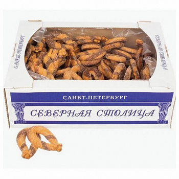 Печенье сдобное СЕВЕРНАЯ СТОЛИЦА "Княжеское" с какао 2 кг, картонная коробка