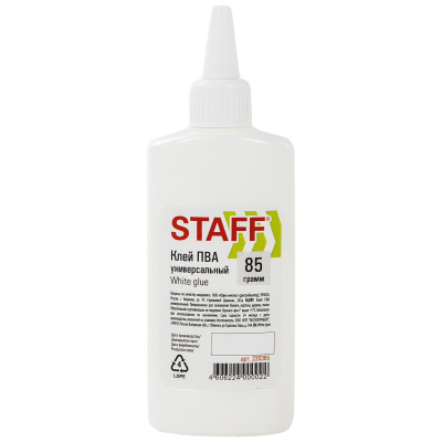 Клей ПВА STAFF евро, 85 г, 220365 Клей ПВА STAFF евро, 85 г, 220365