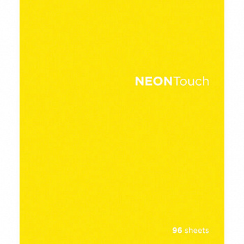 Тетрадь А5, 96 л., ПЗБМ, скоба, клетка, Soft Touch, выборочный лак, флуоресцент, "НеонТач" (2 вида), 027354