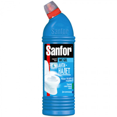 Средство для уборки туалета 750 г, SANFOR WC gel (Санфор гель) "Морской бриз", 29734 Средство для уборки туалета 750 г, SANFOR WC gel (Санфор гель) "Морской бриз", 29734
