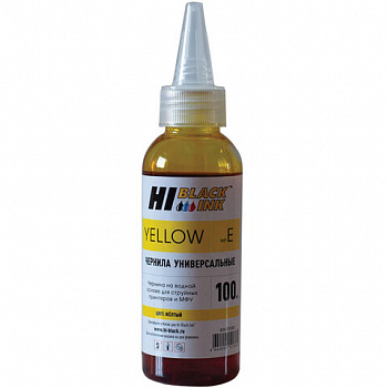Чернила HI-BLACK для EPSON (Тип E) универсальные, желтые, 0,1 л, водные, HB-EPS-Y-100ML