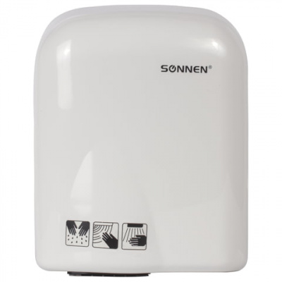 Сушилка для рук SONNEN HD-165, 1650 Вт, пластиковый корпус, белая, 604191 Сушилка для рук SONNEN HD-165, 1650 Вт, пластиковый корпус, белая, 604191