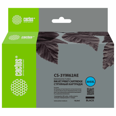 Картридж струйный CACTUS (CS-3YM62AE) для HP Deskjet 2320/2710/2720/2723/4120/4122/4130, черный Картридж струйный CACTUS (CS-3YM62AE) для HP Deskjet 2320/2710/2720/2723/4120/4122/4130, черный