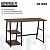 Стол на металлокаркасе BRABIX "LOFT CD-006", 1200х500х730 мм, 2 полки, цвет морёный дуб, 641224