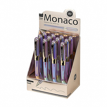Ручка шариковая BRUNO VISCONTI "MONACO PEARL", СИНЯЯ, лавандовый корпус, линия 0,4 мм, 20-0125/82
