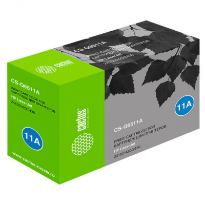 Картридж лазерный CACTUS (CS-Q6511A) для HP LaserJet 2410/2120/2430, ресурс 6000 стр. Картридж лазерный CACTUS (CS-Q6511A) для HP LaserJet 2410/2120/2430, ресурс 6000 стр.