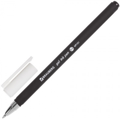Ручка гелевая BRAUBERG "Matt Gel", ЧЕРНАЯ, корпус soft-touch, узел 0,5 мм, линия 0,35 мм, 142944 Ручка гелевая BRAUBERG "Matt Gel", ЧЕРНАЯ, корпус soft-touch, узел 0,5 мм, линия 0,35 мм, 142944