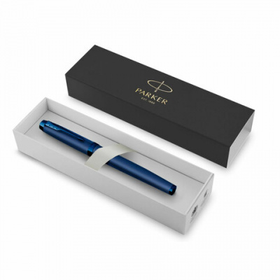 Ручка перьевая PARKER "IM Professionals Monochrome Blue", синий металлик, нержавеющая сталь, синяя, 2172964 Ручка перьевая PARKER "IM Professionals Monochrome Blue", синий металлик, нержавеющая сталь, синяя, 2172964