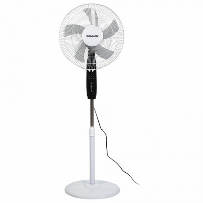 Вентилятор напольный, 3 режима, пульт ДУ, SONNEN TF-45W-40-520, d=40 см, 45 Вт, белый, 454788 Вентилятор напольный, 3 режима, пульт ДУ, SONNEN TF-45W-40-520, d=40 см, 45 Вт, белый, 454788