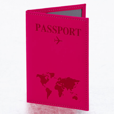 Обложка для паспорта "Passport map", экокожа soft-touch, малиновая, STAFF, 238761 Обложка для паспорта "Passport map", экокожа soft-touch, малиновая, STAFF, 238761