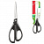Ножницы MAPED (Франция) "Essentials Green", 210 мм, черные, эргономичные ручки, картонная упаковка с европодвесом, 468110