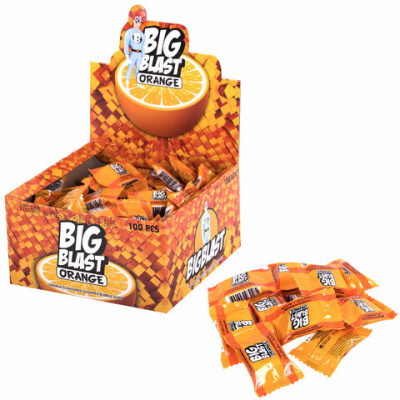 Жевательная резинка BIGBLAST со вкусом апельсина, 100 шт. по 4 г в шоу-боксе, ТУРЦИЯ, УТ-00002108 Жевательная резинка BIGBLAST со вкусом апельсина, 100 шт. по 4 г в шоу-боксе, ТУРЦИЯ, УТ-00002108