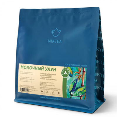 Чай листовой NIKTEA "Молочный Улун" зеленый, провинция Фуцзянь, крупнолистовой, 250 г, TNIKTE-L00003 Чай листовой NIKTEA "Молочный Улун" зеленый, провинция Фуцзянь, крупнолистовой, 250 г, TNIKTE-L00003