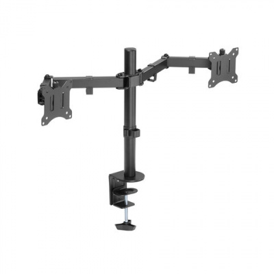 Кронштейн для двух мониторов настольный VESA 75х75, 100х100, 17"-32", до 16 кг, SONNEN STATIC, 455943