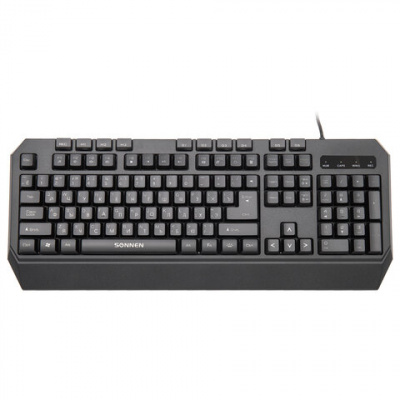Клавиатура проводная SONNEN KB-7700, USB, 104 клавиши + 10 программируемых клавиш, RGB, черная, 513512 Клавиатура проводная SONNEN KB-7700, USB, 104 клавиши + 10 программируемых клавиш, RGB, черная, 513512