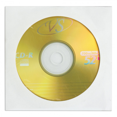 Диск CD-R VS, 700 Mb, 52х, бумажный конверт (1 штука) Диск CD-R VS, 700 Mb, 52х, бумажный конверт (1 штука)